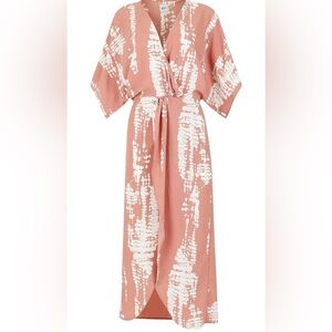 Pink and White Maxi Summer Dress